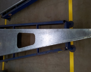 Stamped bottom hopper w/ access window 3.66m